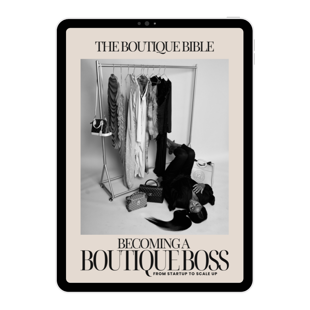 Boutique Boss ebook teaching how to start and grow a successful boutique business