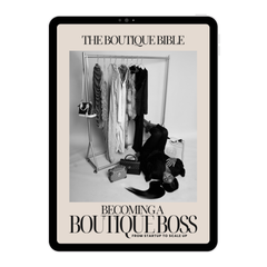 Boutique Boss ebook teaching how to start and grow a successful boutique business